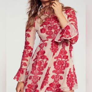 For Love and Lemons Temecula Embroidered Mini Dress